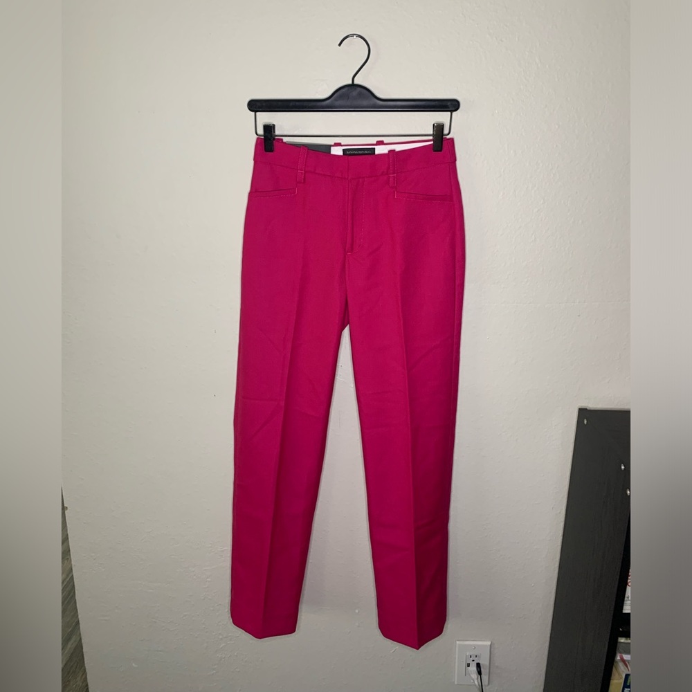 Banana Republic hot pink wide leg high rise trousers NWT